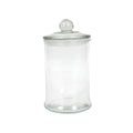 Voorraadpot glas met knop ø10x18,5cm