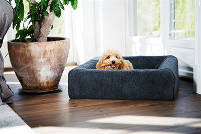 Bia Hundebett-Fleecebezug, grau