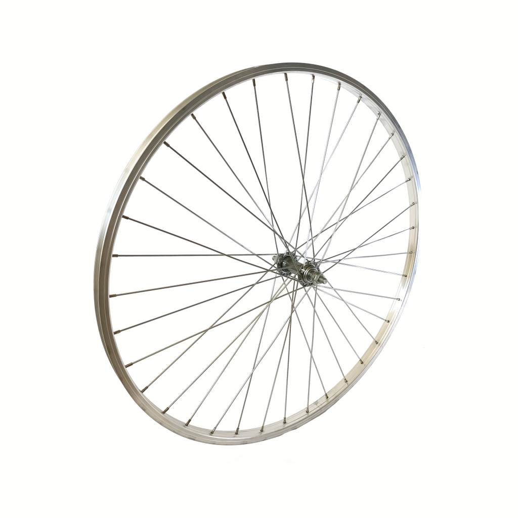 Voorwiel 28 sp. alu zilver sp13 trek basic aluminium naaf v.as