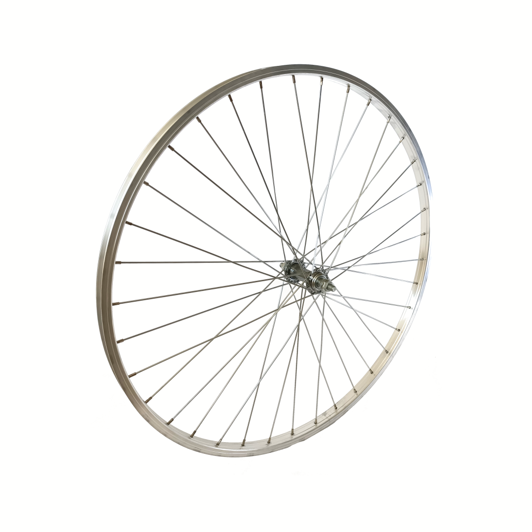 Voorwiel 28 sp. alu zilver sp13 trek basic aluminium naaf v.as