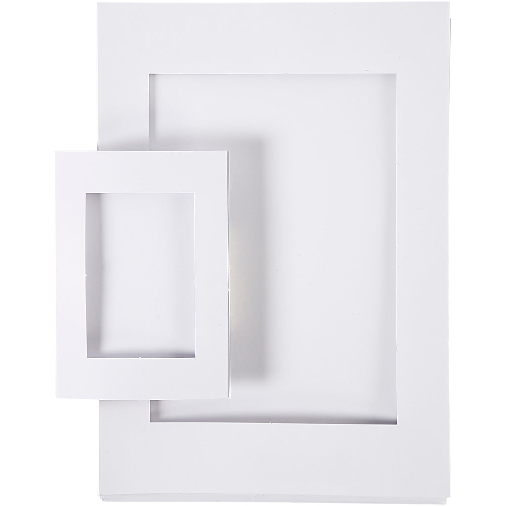 Creativ company https: www.cchobby.nl passepartout-lijsten-afm-a4-a6-230-gr-wit-2x60-stuk-1-doos