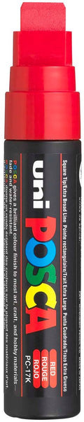 Uni Posca Lackmarker 17k rot – Blockspitze 15 mm