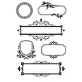 Silicone stempels, lijsten met ornamenten, vel 11x15,5 cm, 1 vel