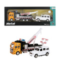 Toi-Toys Abschleppwagen aus Metall mit Auto, 2-teilig.