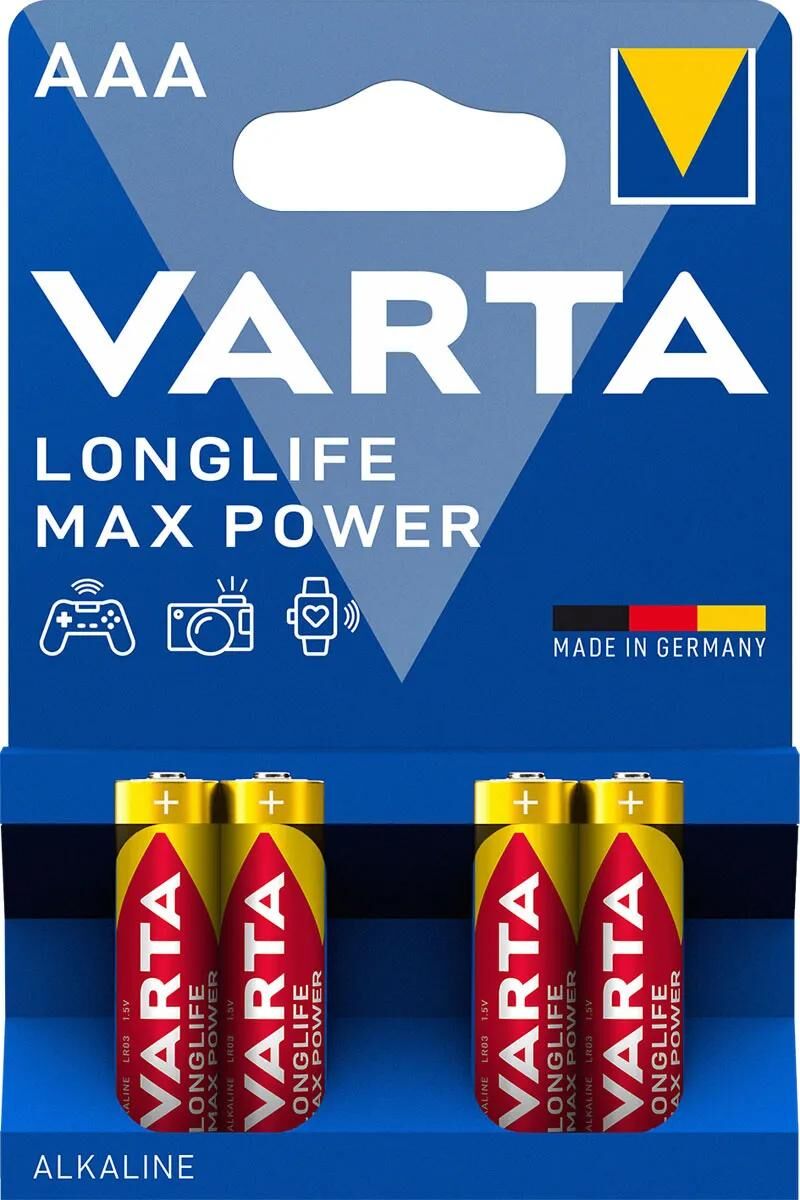 Varta batterie longlife max power micro maxpower longlife 4er-sb aaa