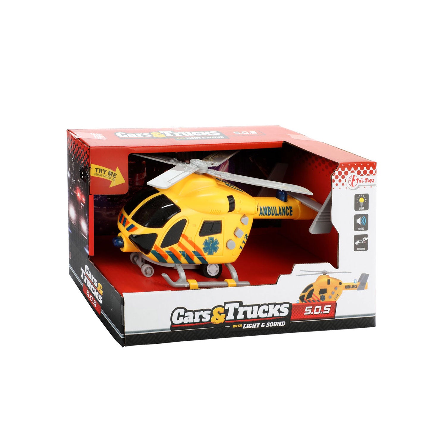 Toi-Toys Trauma-Hubschrauber mit Licht und Sound