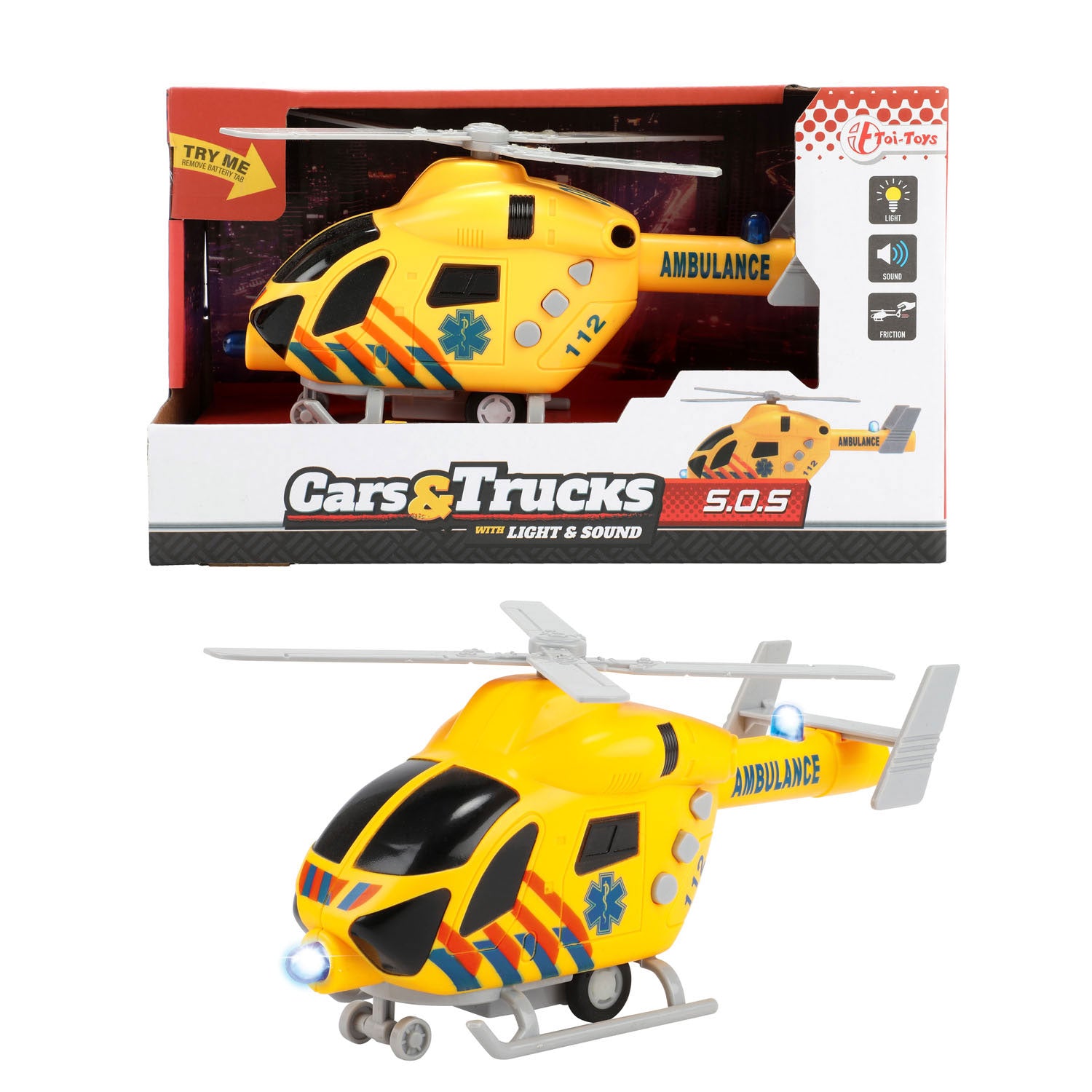 Toi-Toys Trauma-Hubschrauber mit Licht und Sound
