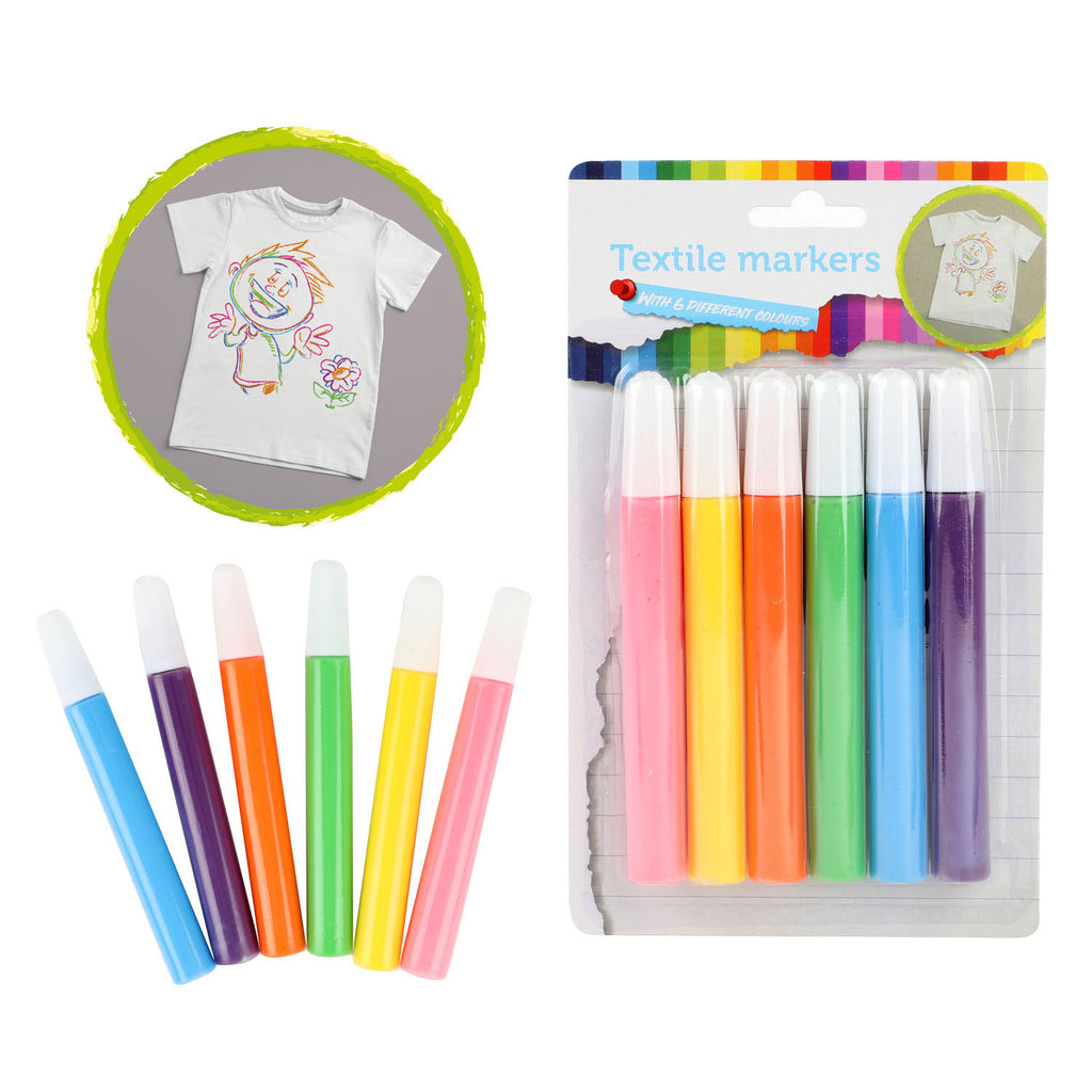 Toi-Toys Textilmarker, 6 Stück