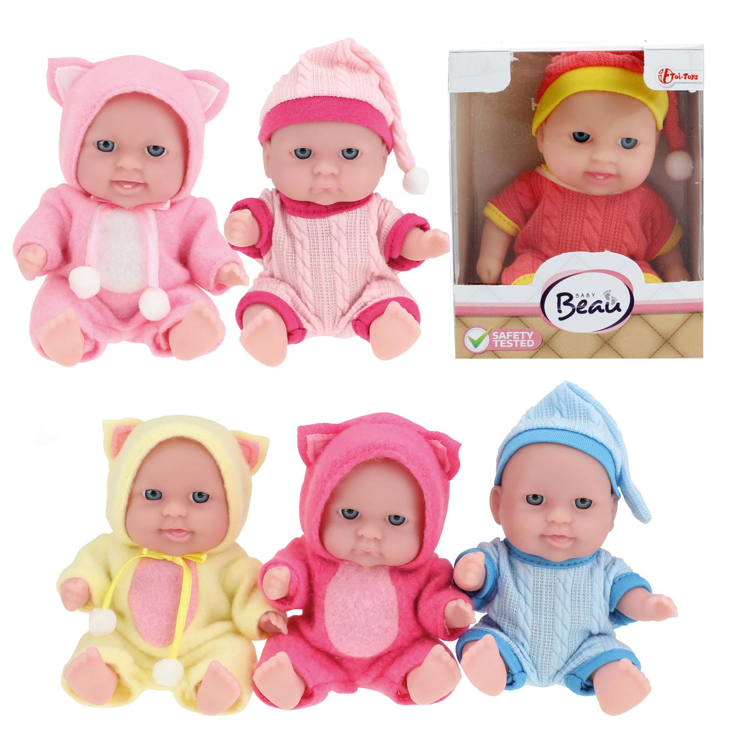 Beau Baby Babypuppe mit Schlafmütze