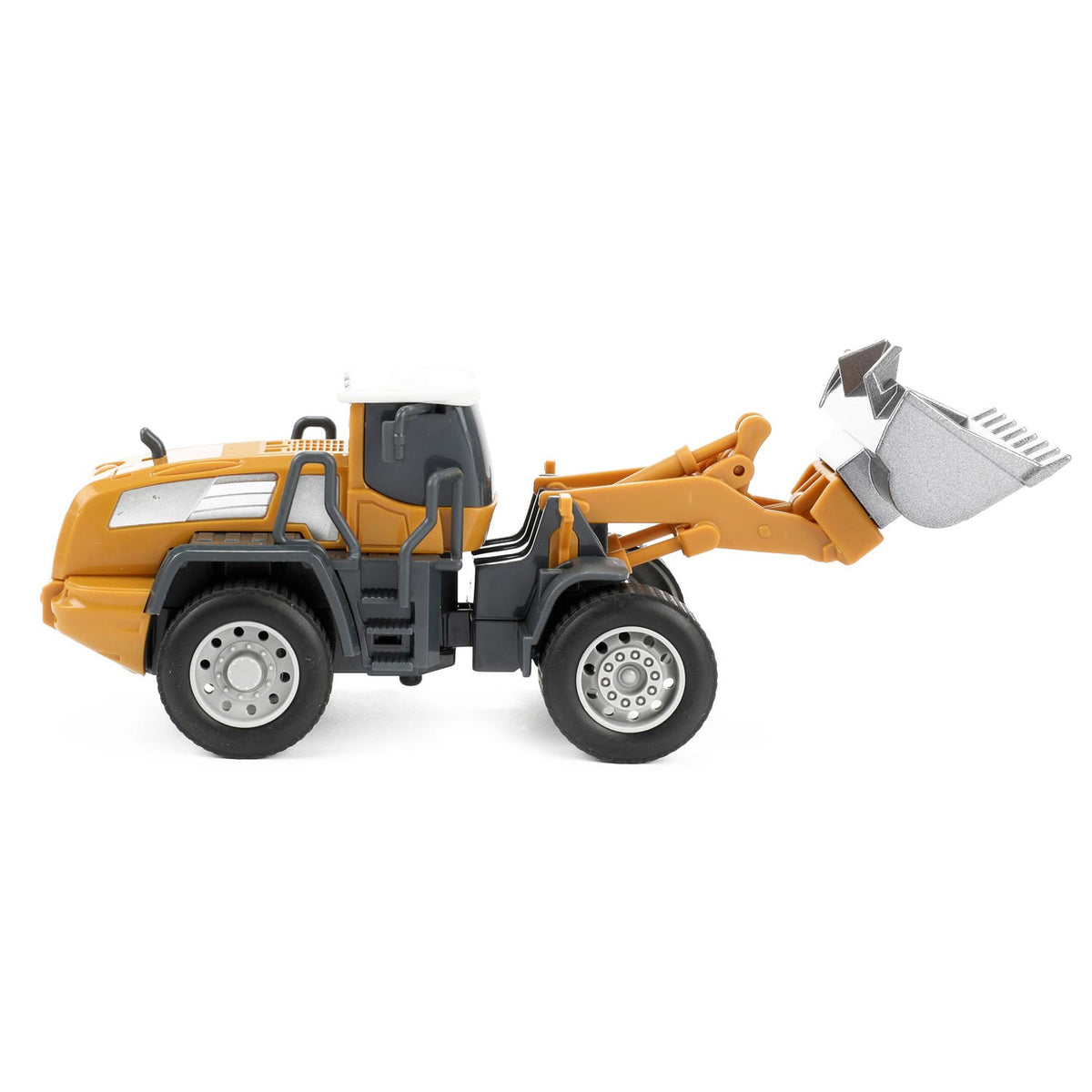 Toi-toys bulldozer metal junior 1:55 staal geel grijs