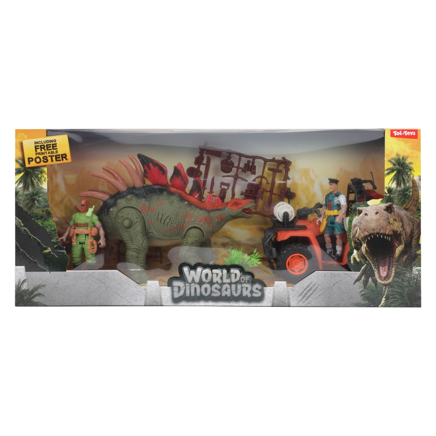 Spielset „Welt der Dinosaurier“ mit vier Dino-Figuren
