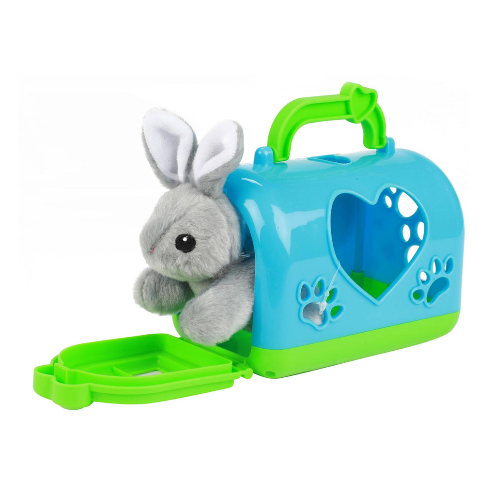 Plüsch-Kaninchen im Tragkoffer