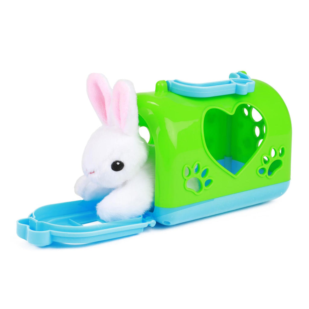 Plüsch-Kaninchen im Tragkoffer