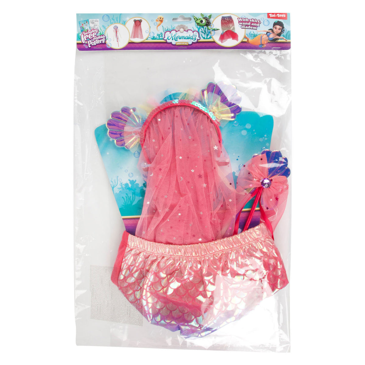 Toi-toys verkleedset zeemeermin met diadeem en toverstok m