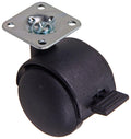 Mack by tente 1058960 - zwenkwiel met enkele wielrem vork pp, met plaat 50 mm | 5 stuks