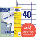 Avery universele etiketten zweckform 3657 48,5x 25,4mm