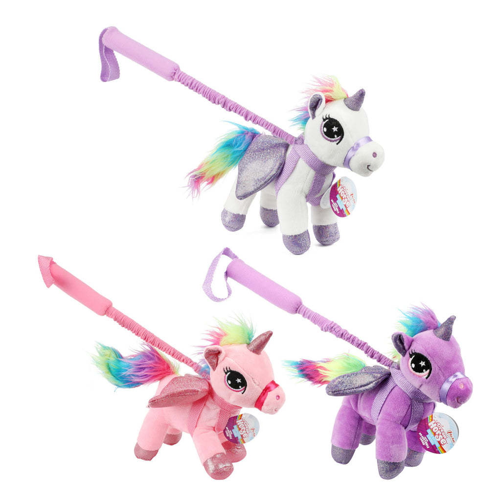 Toi-toys dream horse eenhoorn pluche aan stok