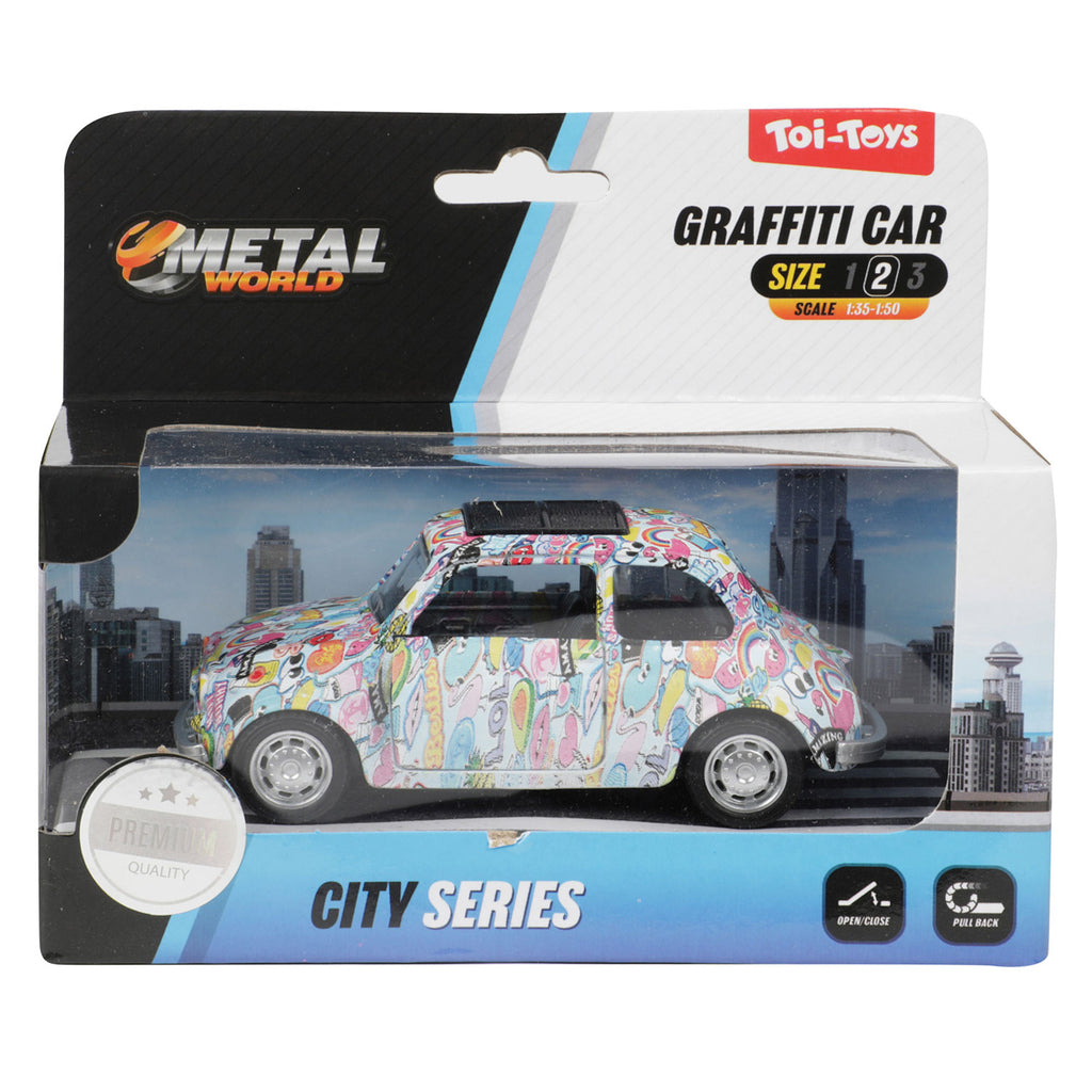 Toi-Toys Metall-Graffiti-Auto mit Rückziehmechanismus