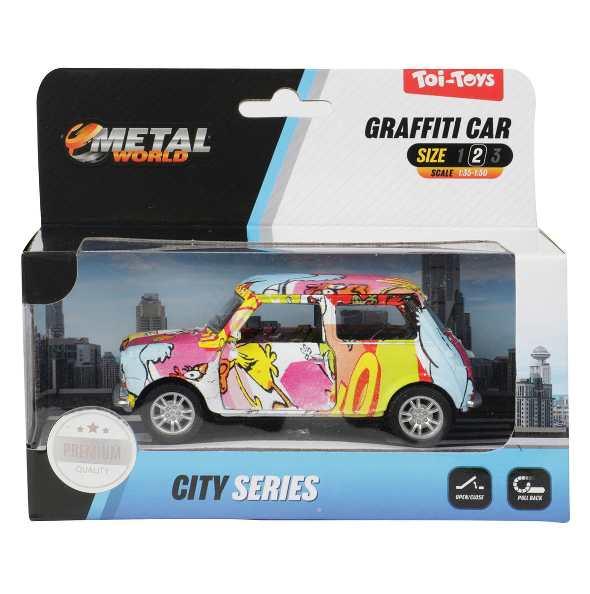 Toi-Toys Metall-Graffiti-Auto mit Rückziehmechanismus