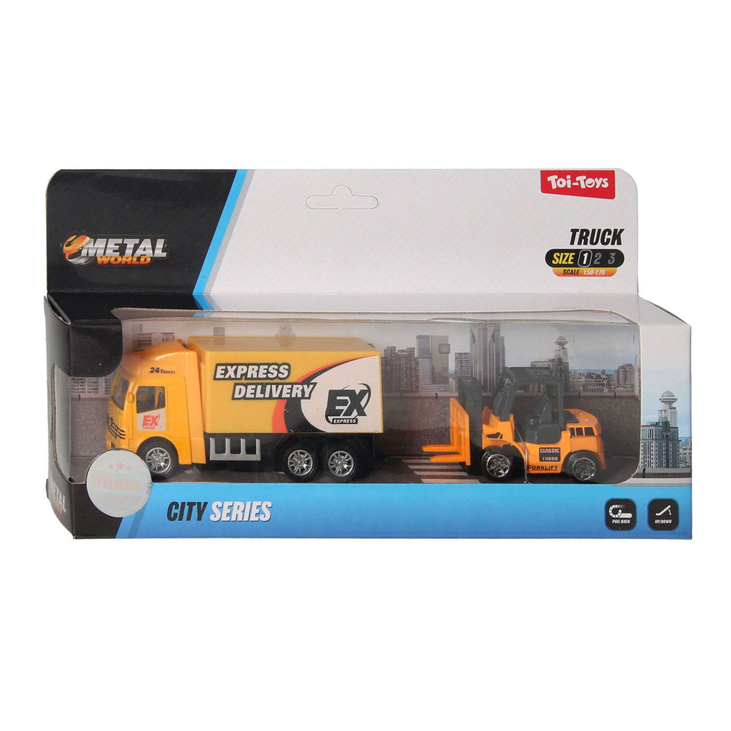 Toi-Toys Metall-Reibungsarbeitsfahrzeug, 2-teilig.