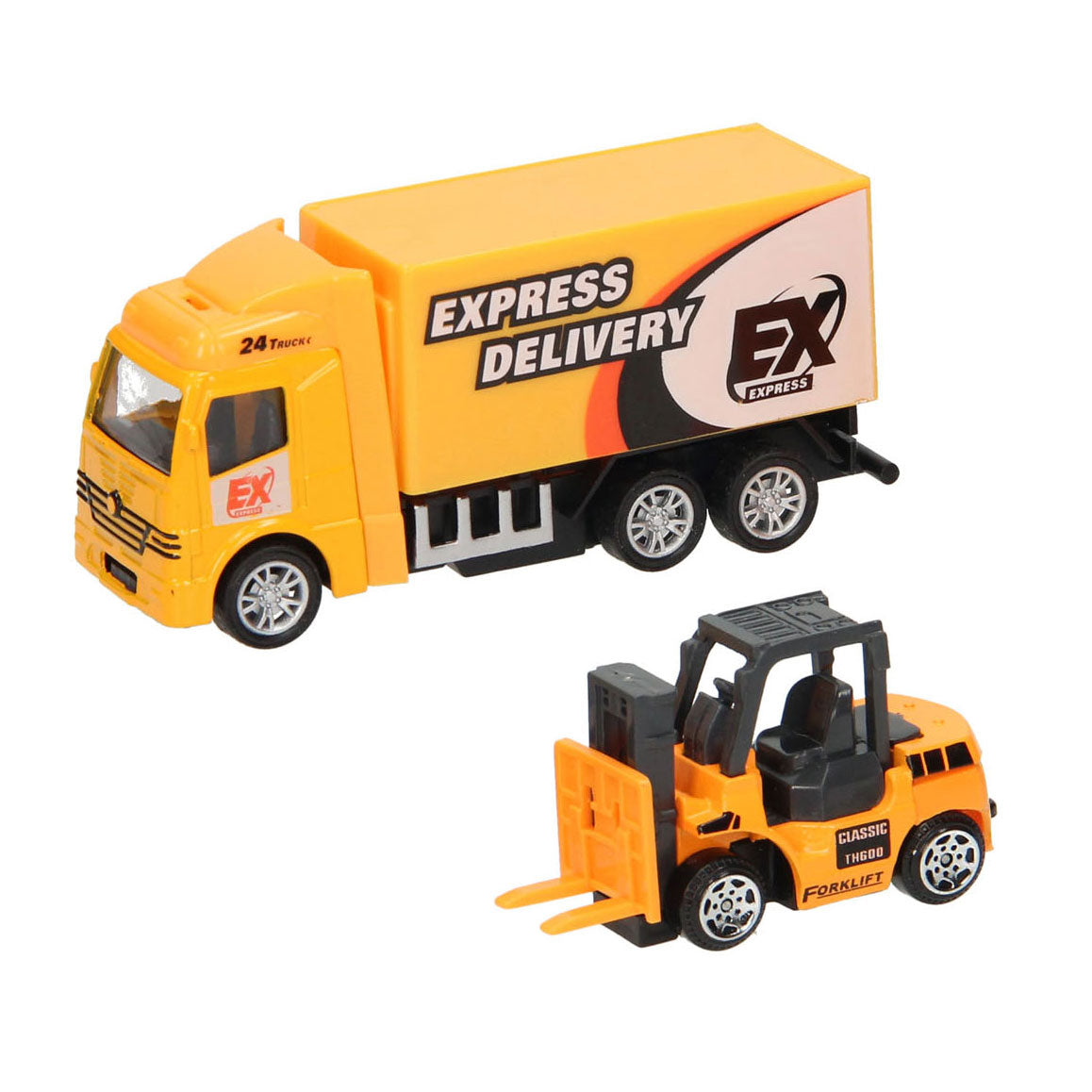 Toi-Toys Metall-Reibungsarbeitsfahrzeug, 2-teilig.