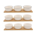 Food for fun schaalset op bamboe plank 9x6x33cm