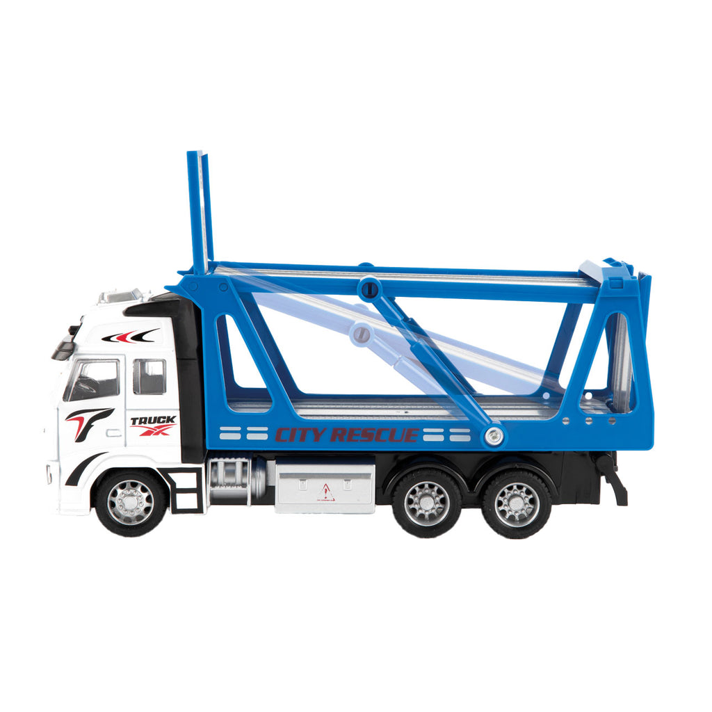 Toi-toys metal pull back auto transporter 1:38