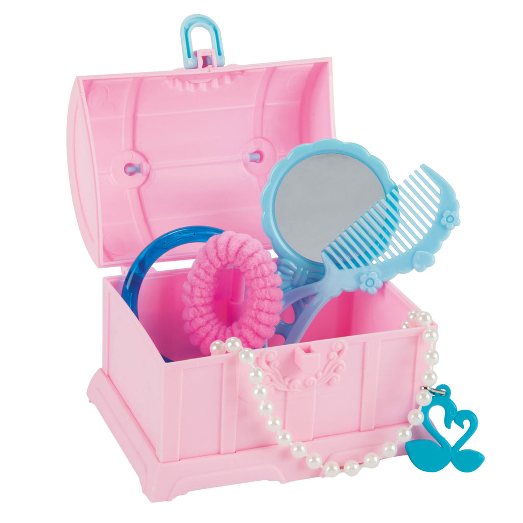 Toi-Toys Eisprinzessinnen-Schmuck in einer Schatztruhe mit Licht und Sound