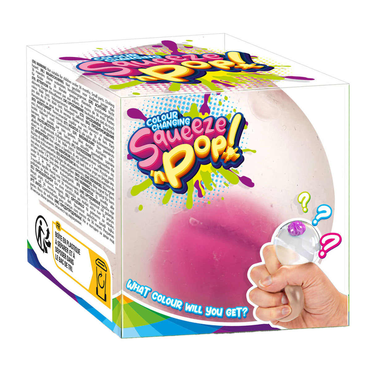 Toi-toys fun knijpbal color surprise 6cm