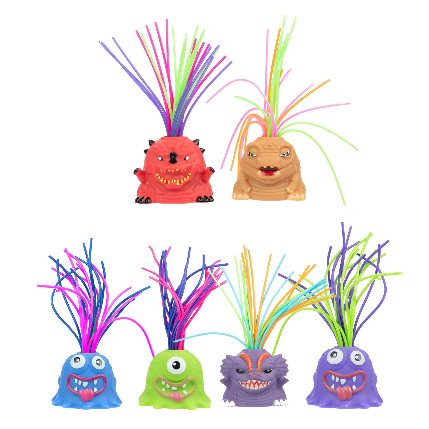 Toi-Toys Lustiges Monster mit zupfbaren Haaren und Soundeffekten