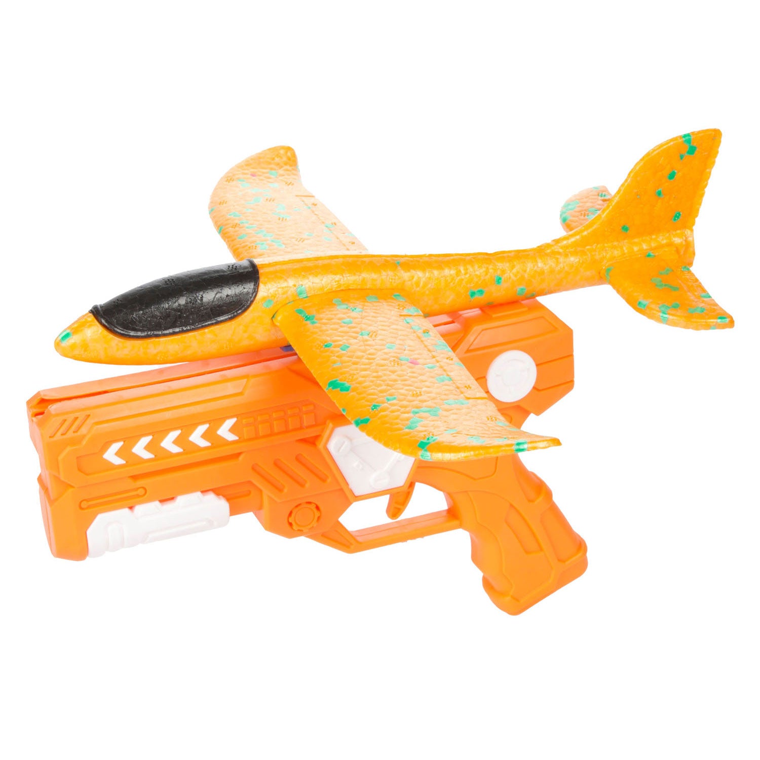 Toi-Toys Air Schaumstoffflugzeug mit Startpistole, 24 cm