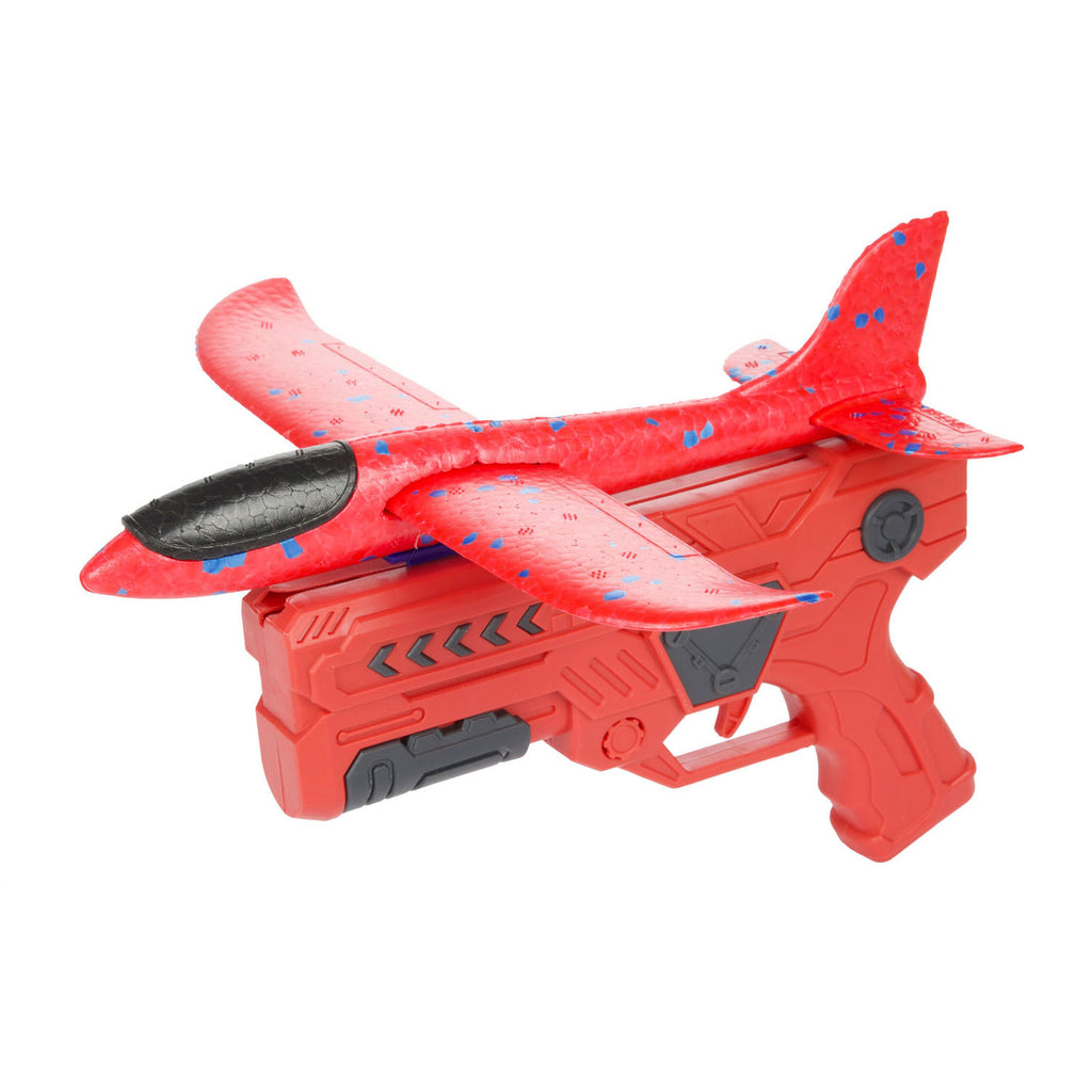 Toi-Toys Air Schaumstoffflugzeug mit Startpistole, 24 cm
