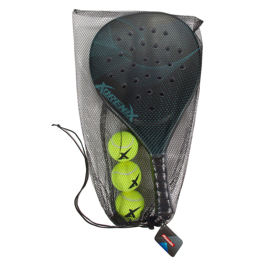 Adrenix Padel-Schlägerset mit 3 Bällen – grün