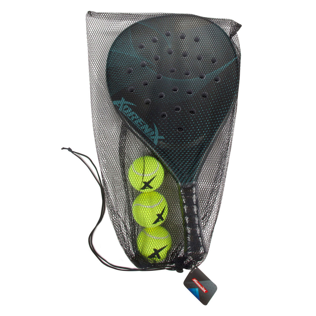 Adrenix Padel-Schlägerset mit 3 Bällen – grün