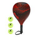Adrenix Padel-Schlägerset mit 3 Bällen – rot