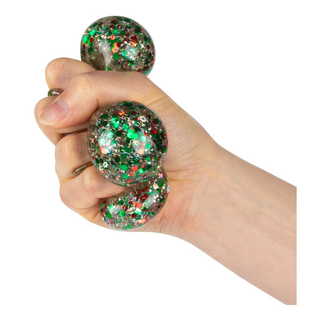 Toi-Toys Quietschball „Nachtspaß“ gefüllt mit Glitzergel, 6 cm