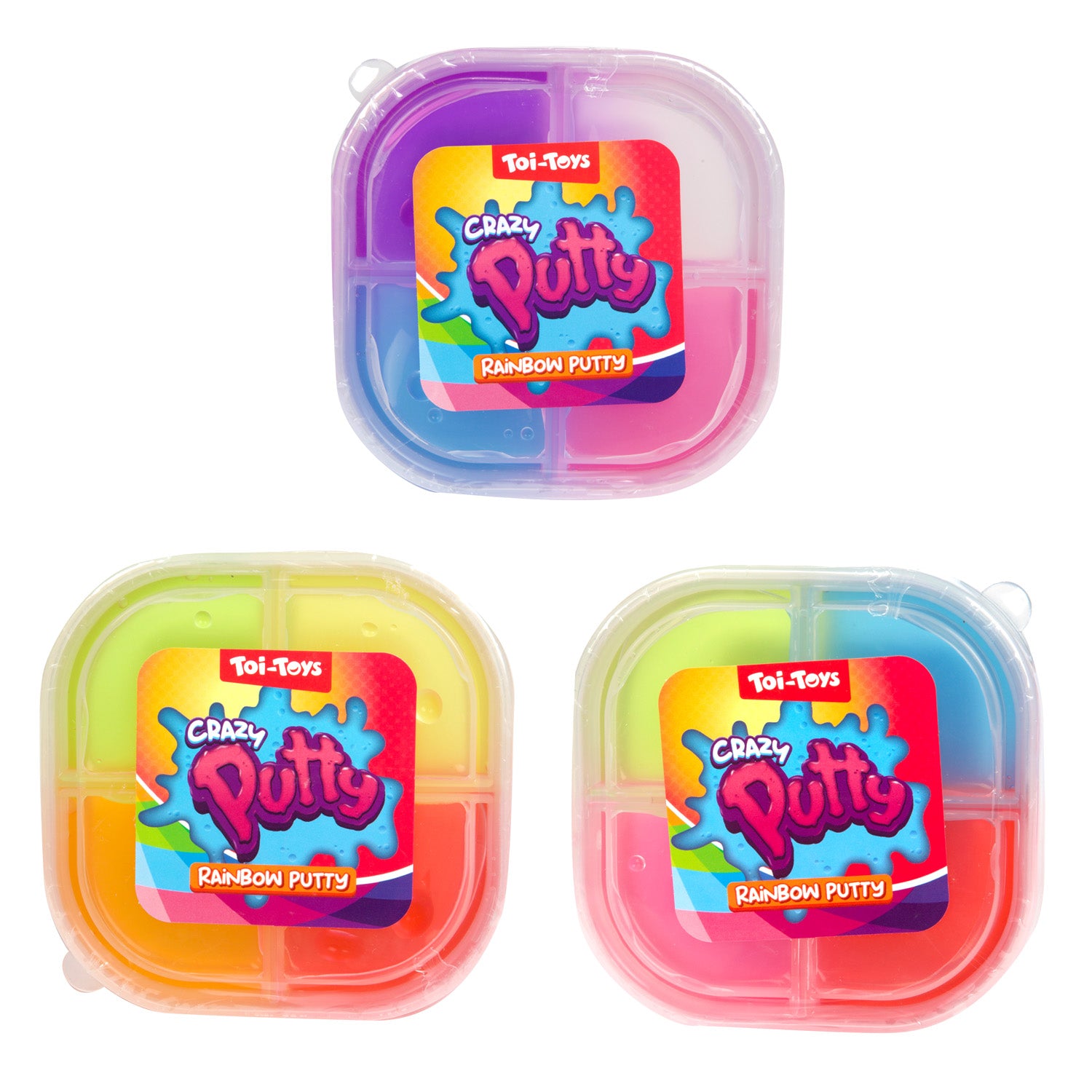 Toi-toys crazy putty 4 kleuren in pot