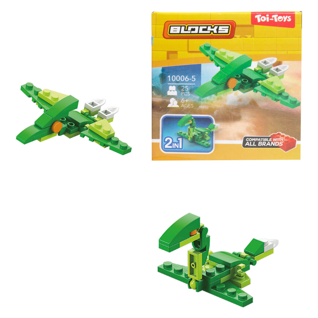 Toi-toys toi toys blocks bouwstenen dino of robot