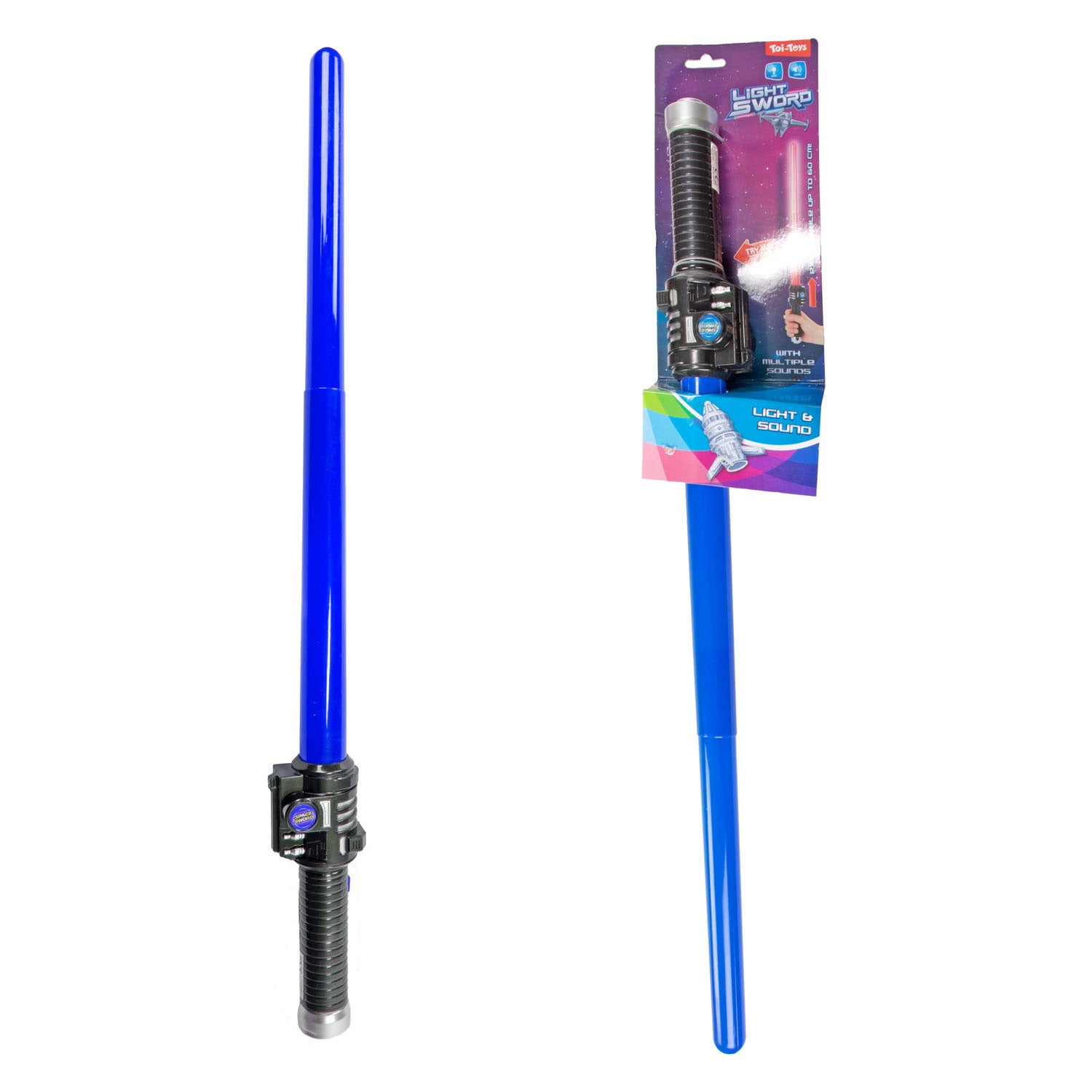Toi-Toys Fun ausziehbares Lichtschwert mit Sound,