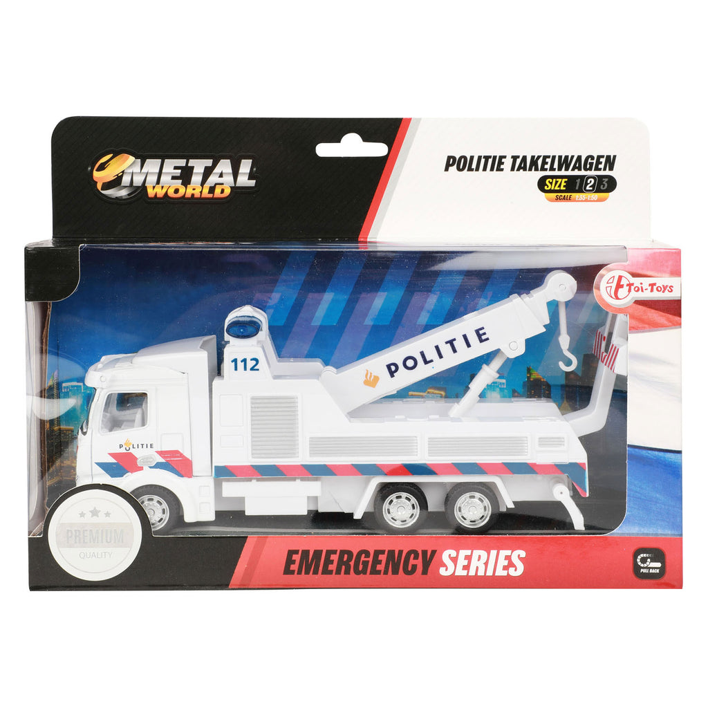 Toi-toys politie sleepwagen die cast nederland pull back