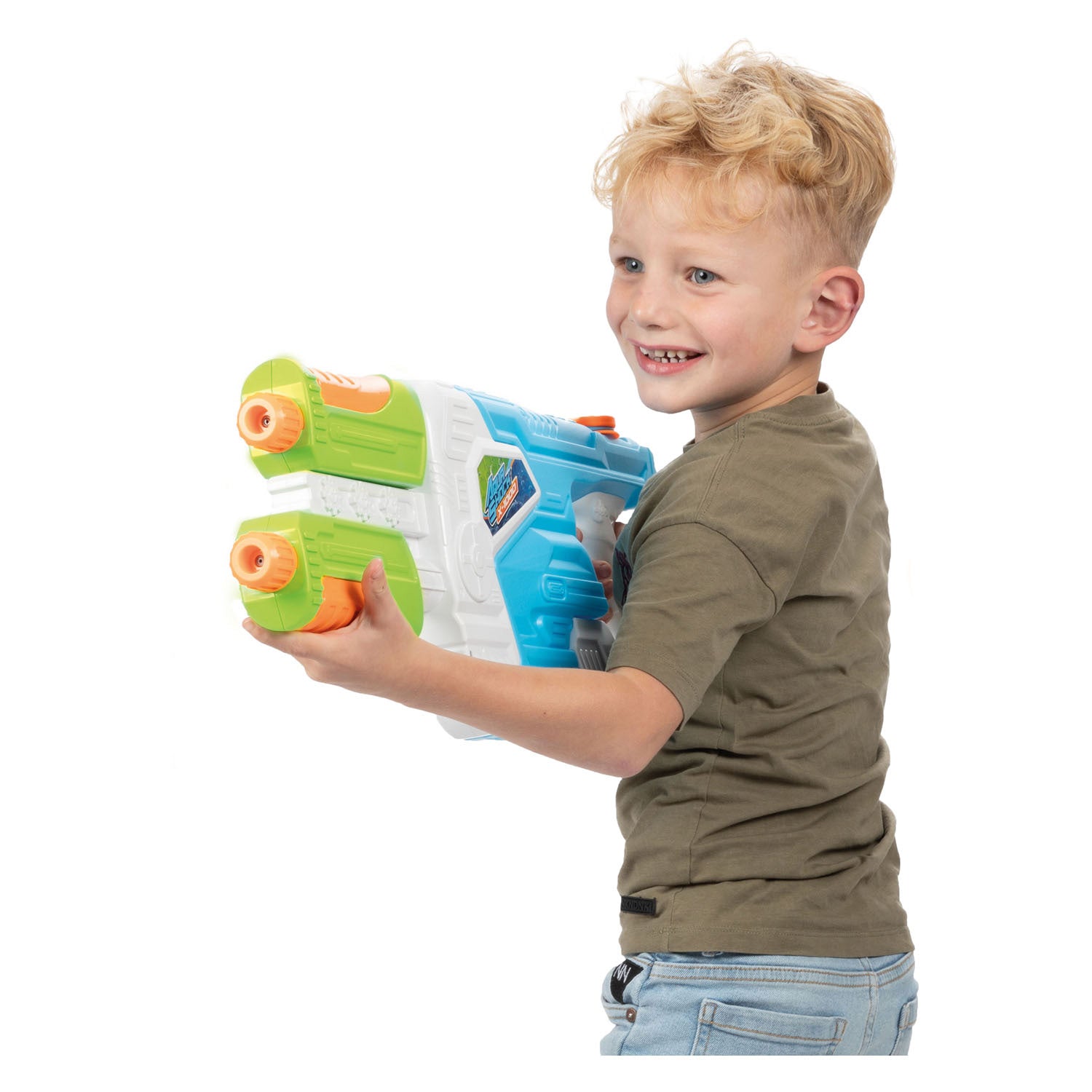 Wasserpistole Aqua Shock x1000 – 1700-ml-Tank – mit Pumpe – 2 Wasserstrahlen – Wasserspielzeug