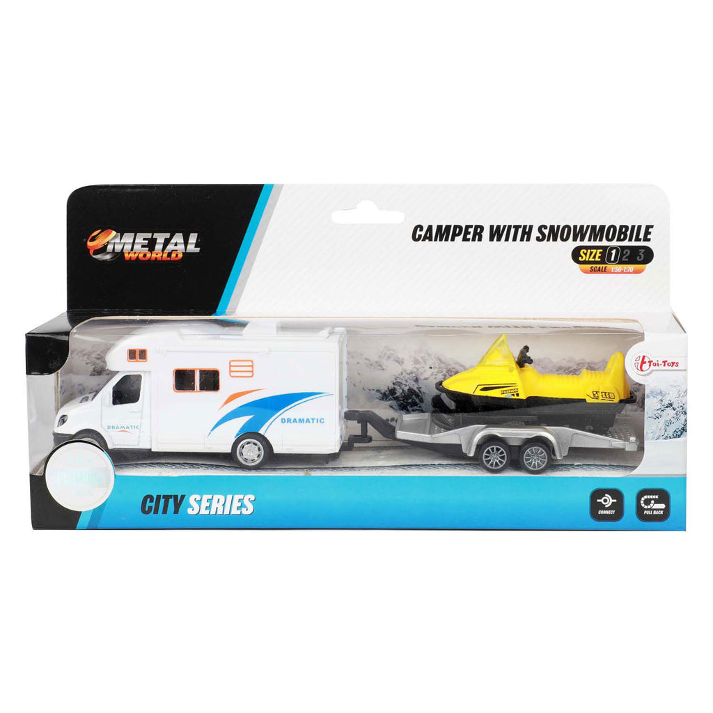 Toi-toys toi toys camper met sneeuwscooter 23cm
