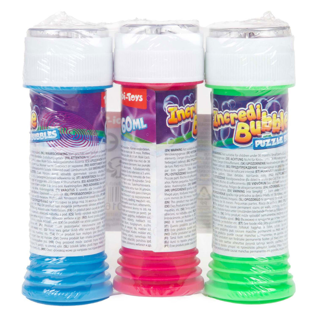 Toi-Toys Incredibubble Seifenblasenmaschine mit Geduldsspiel, 3-teilig.