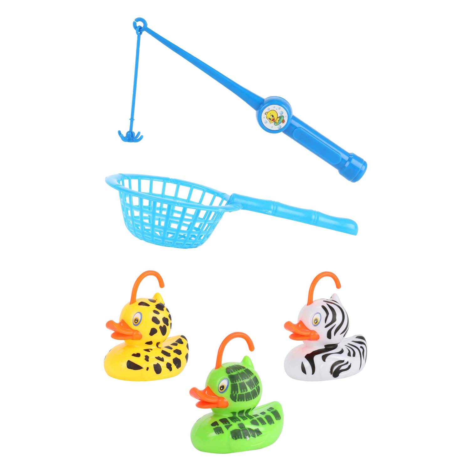 Toi-Toys Angelspiel: Fange die Ente mit Angelrute und Netz.