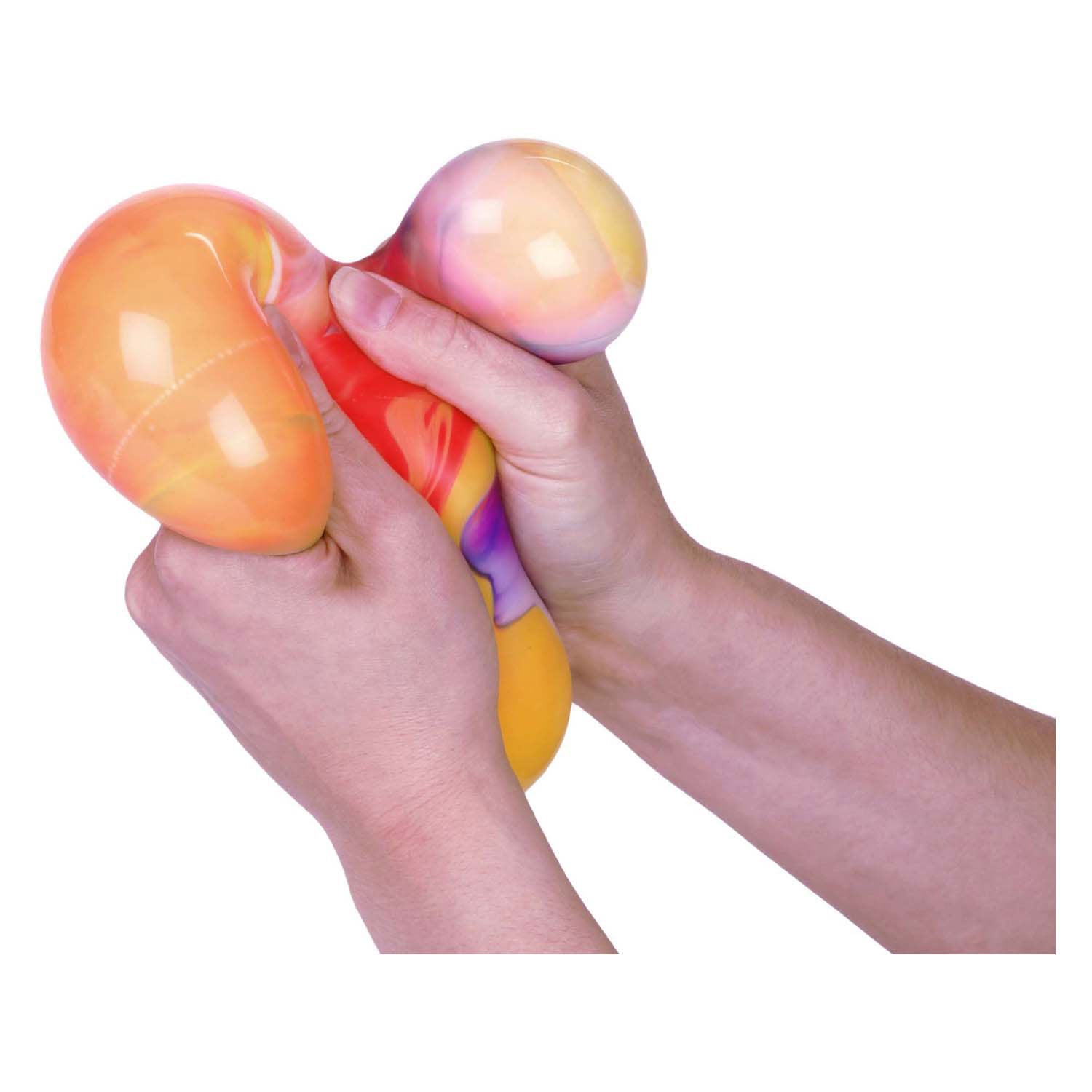 Toi-Toys Quietschball Neonmurmel mit Schaumstoff, 12 cm