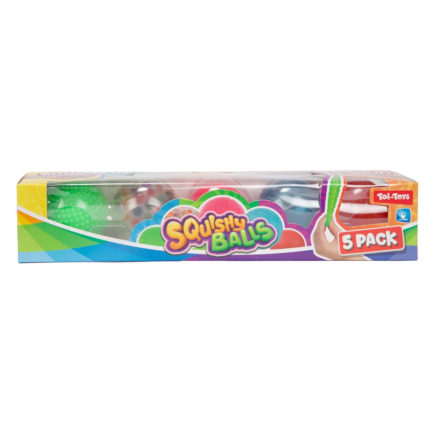 Toi-toys lustiger Squishy Anti-Stress-Ball, 5 Stück.