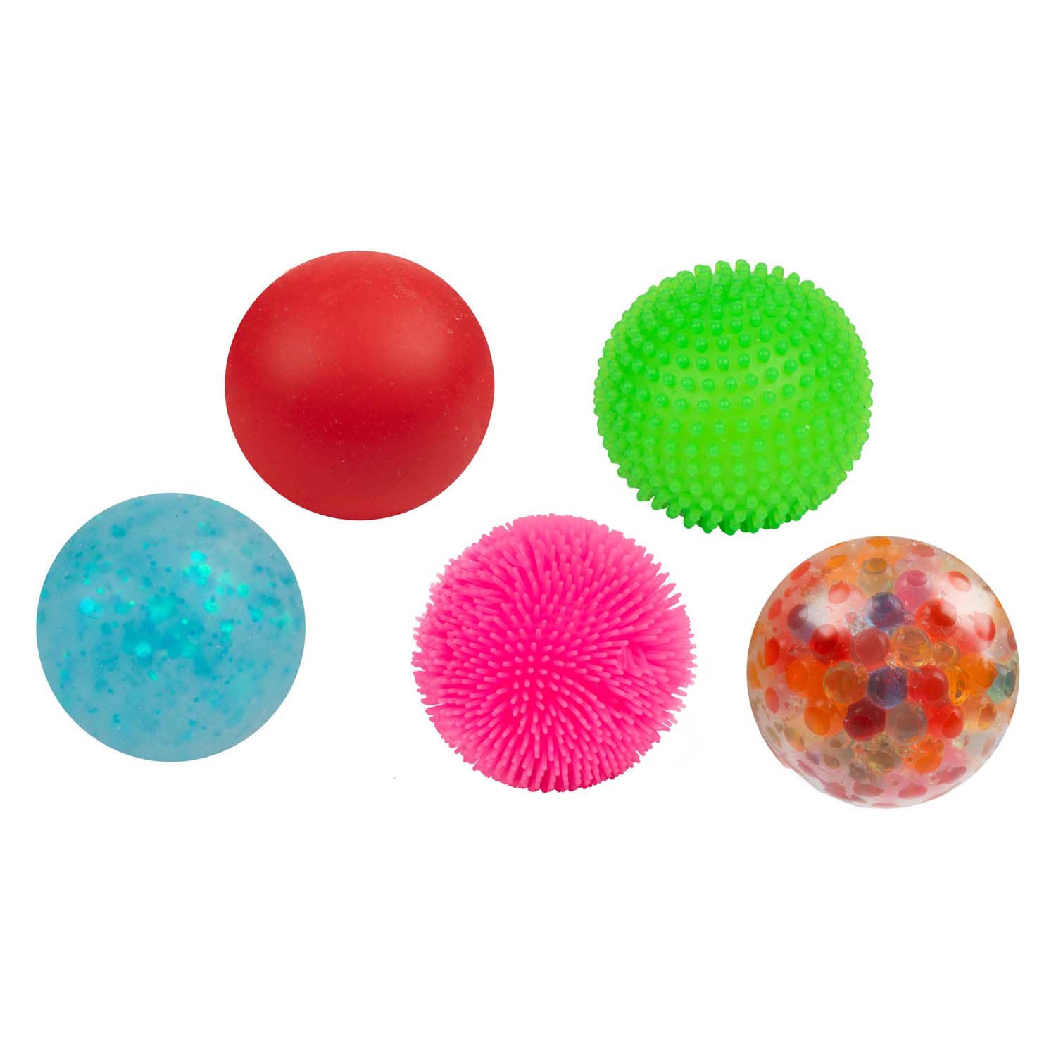 Toi-toys lustiger Squishy Anti-Stress-Ball, 5 Stück.