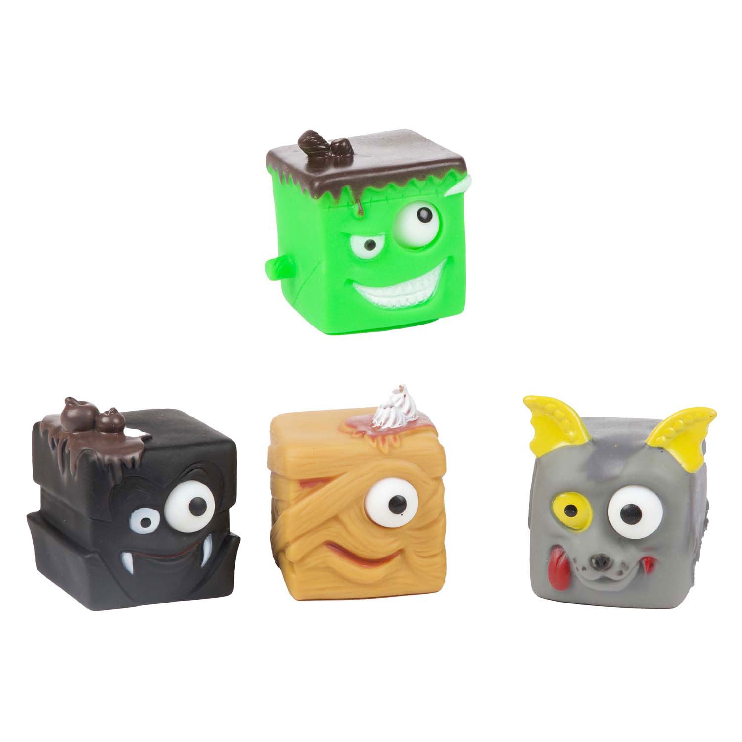 Toi-Toys Lustiger Quetschwürfel mit Monsteraugen, 5 cm
