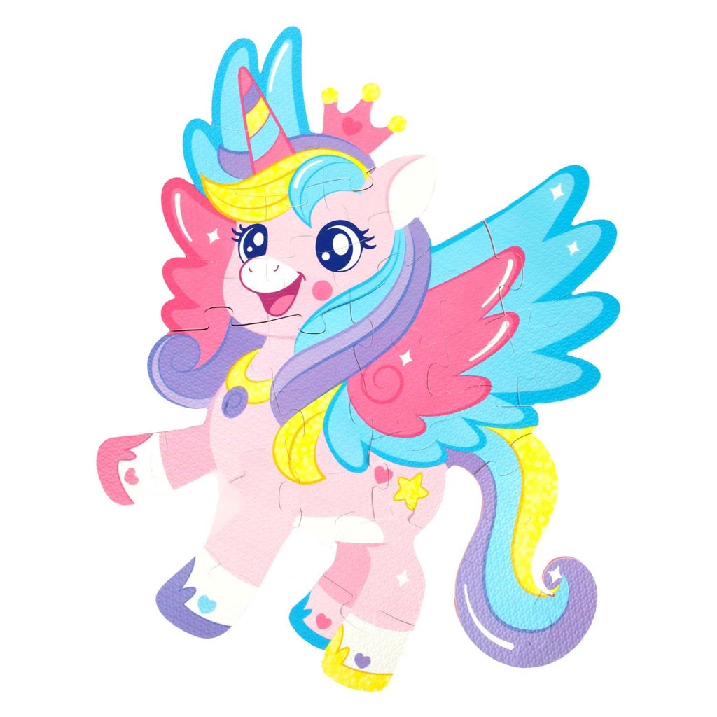 Toi-Toys Little Stars Schaumstoff-Bodenpuzzle Einhorn, 36 Teile.