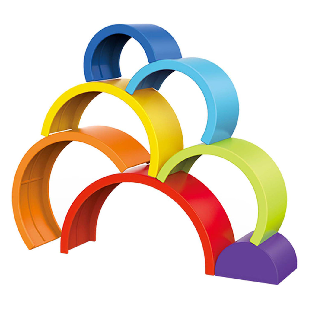 Toi-Toys Little Stars Baby-Stapelturm Regenbogen, 7-teilig.